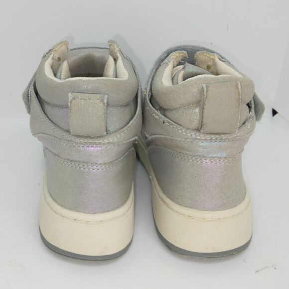 Zara Womens Pre-owned Designer Pearl Gray Lace-up Easy Close Sneakers - sz. 4 - Picture 4 of 6